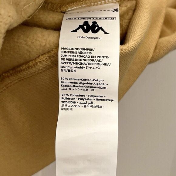 KAPPA Archer Hoodie Sweatshirt Men’s XS Beige People In Peace Floral Graphic - Picture 7 of 12